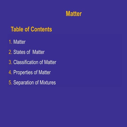 Matter   And   its   General  Properties