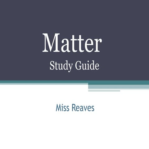 Matter study-guide