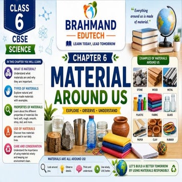 Class 6 CBSE Science Chapter 6 – Material Around Us | PDF Notes ...