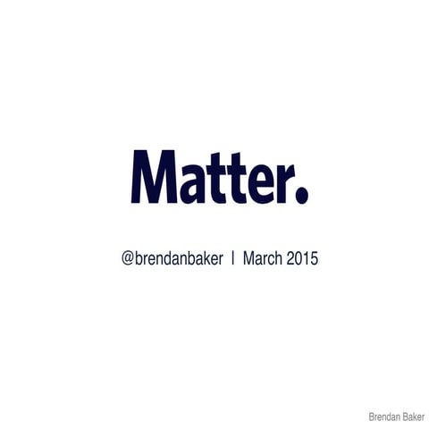 Matter March 2015