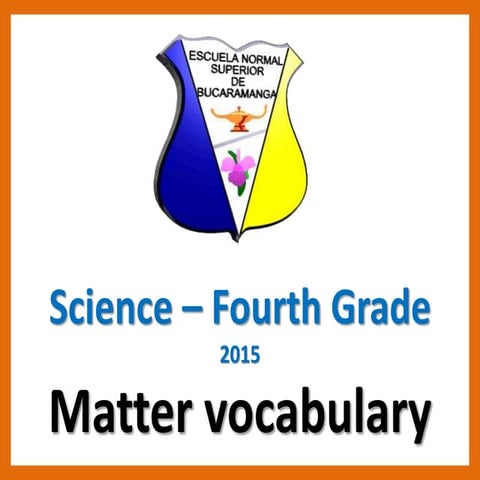 Matter vocabulary