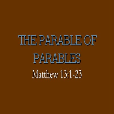 The Parable of Parables
