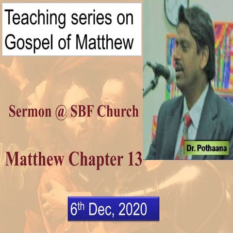 Matthew 13; Sunday Sermon