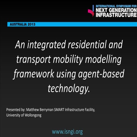 SMART International Symposium for Next Generation Infrastructure: An integrat...