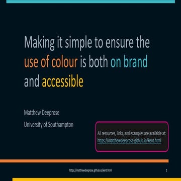 Making it simple to ensure the use of colour is both on brand and accessible