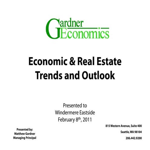 Matthew Gardner Economic Report