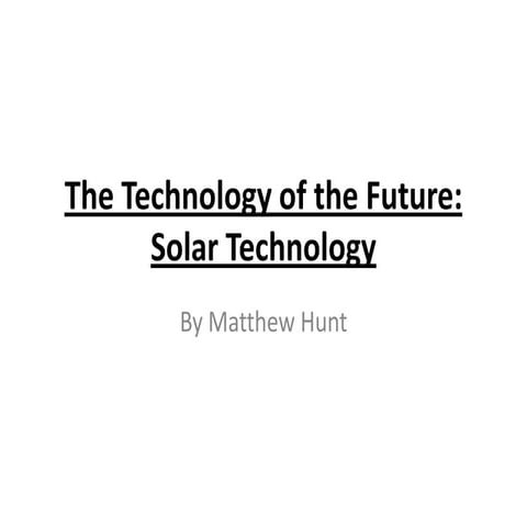 Matthew Hunt Eco Tech
