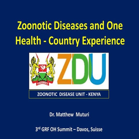 Zoonotic Diseases And One Health   Matthew MUTURI