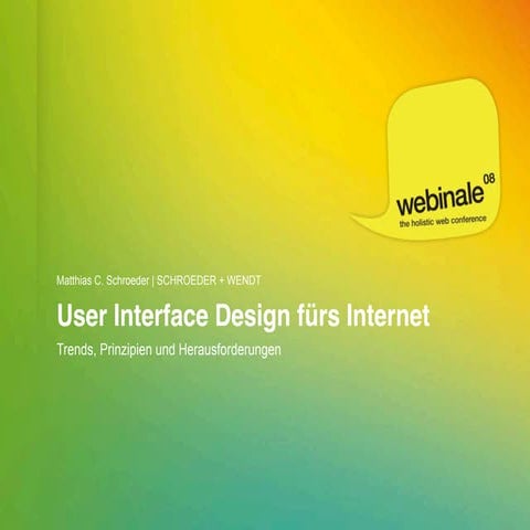 User Interface Design fürs Internet