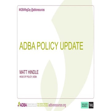 Matt Hindle, ADBA