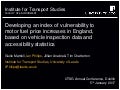 Developing an index of vulnerability to motor fuel price increases in England, based on vehicle inspection data and accessibility statistics