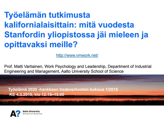 Matti vartiainen tiedeverkosto040315