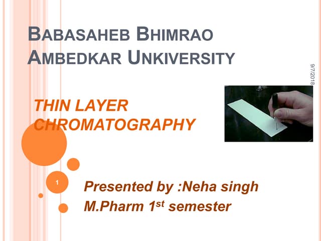 Thin layer chromatography | PPTX