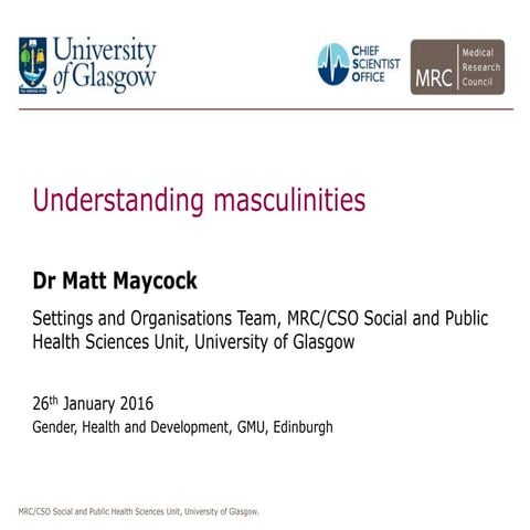 Matt maycock   understanding masculinity 26th jan 2016