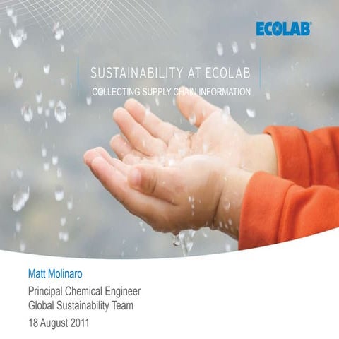 Molinaro - Ecolab Supply Chain Case Study | PPTX
