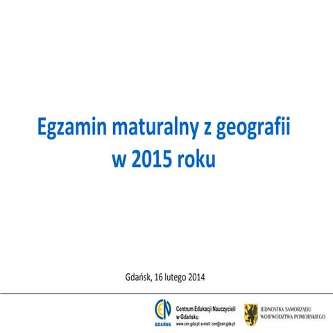 Matura z geografii w 2015 r