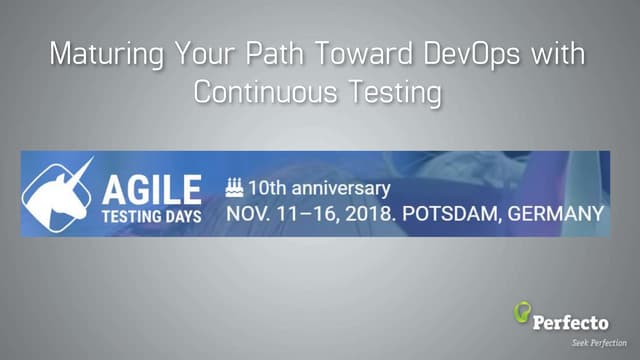 Maturing your path toward DevOps with Continuous Testing