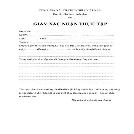 Mau chung nhan thuc tap