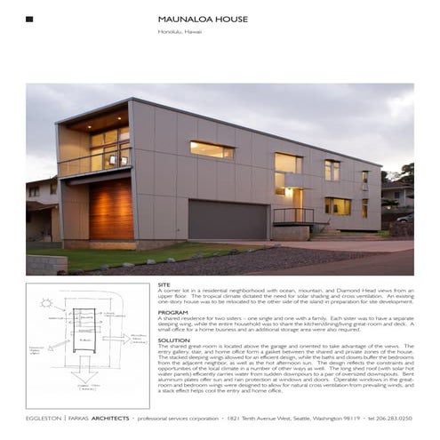 Maunaloa House brochure