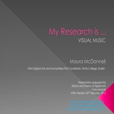 Maura McDonnell - Visual Music Research Topic