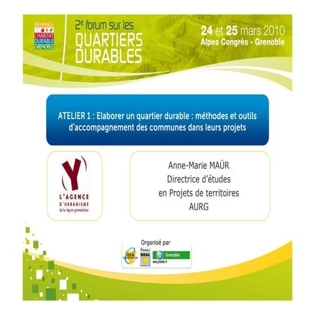 Un quartier durable, qu’est-ce que c’est ?