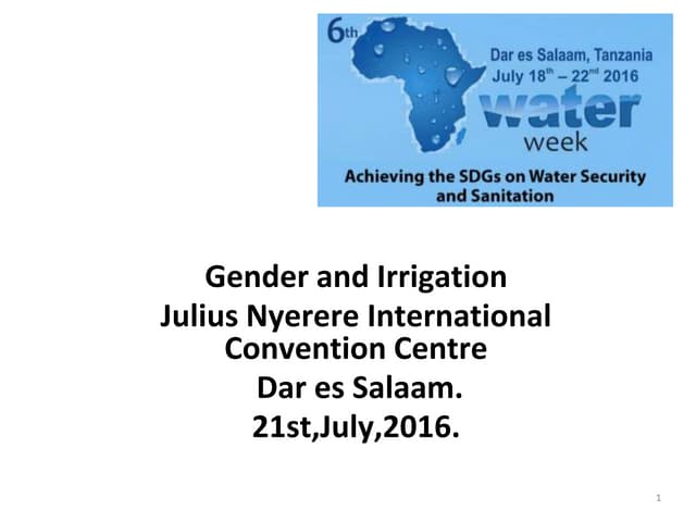 Maureen Mnimbo: Gender and irrigation