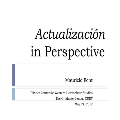 Actualización in Perspective
