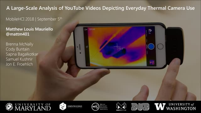 A Large-Scale Analysis of YouTube Videos Depicting Everyday Thermal Camera Use