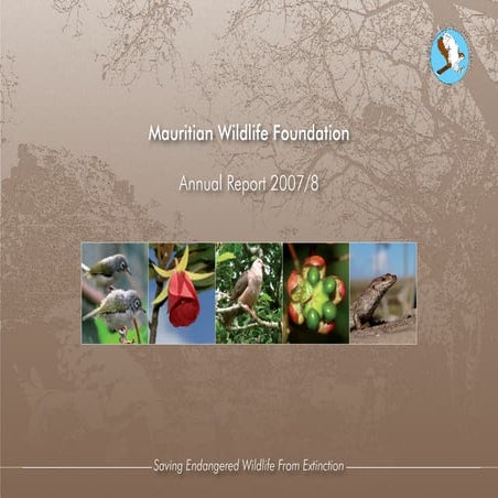 Mauritian WWF World Widlife 2007 2008 : Kestrel Valley