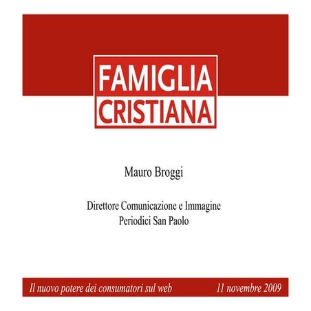 Mauro Broggi - Il caso Famiglia Cristiana