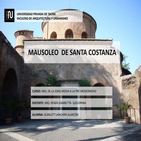 MAUSOLEO  DE SANTA COSTANZAMausoleo  de santa costanza
