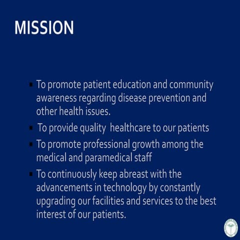 Mission and Vision | PPTX | Healthcare Industry | Industries