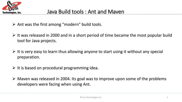Maven and ANT