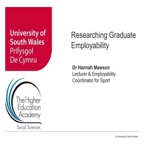 Dissemination of employability research findings - Hannah Mawson