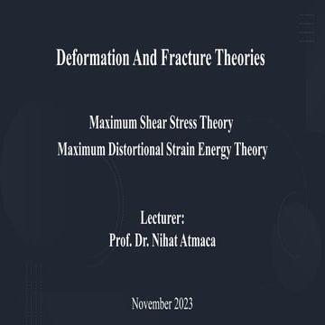 Max. shear stress theory-Maximum Shear Stress Theory ​  Maximum Distortional ...
