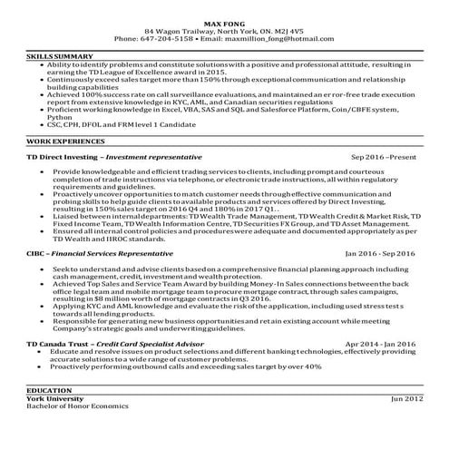 Max fong resume | PDF