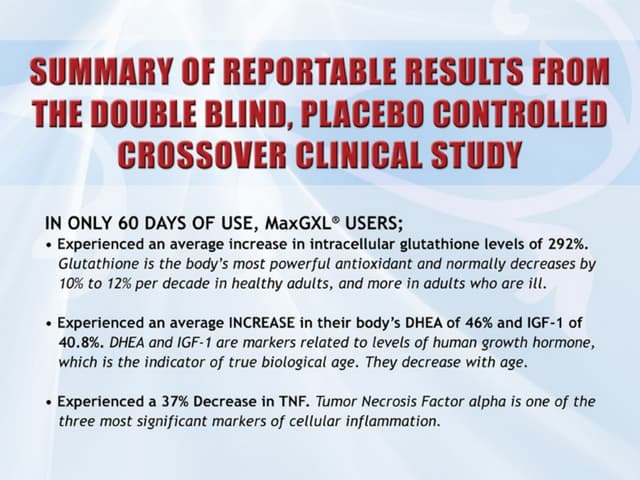 Max Glutathione Study