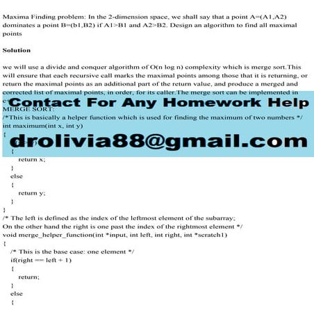 Maxima Finding problem In the 2-dimension space, we shall say that .pdf