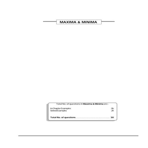 maxima & Minima thoeyr&solved.Module-4pdf