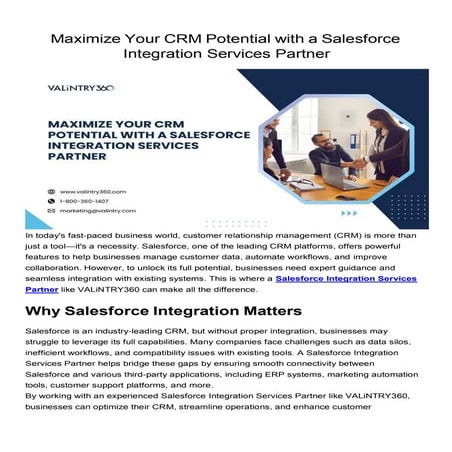 Maximize Your CRM Potential with a Salesforce Integration Services ...