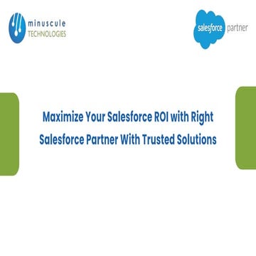 Maximize Your Salesforce ROI with Right Salesforce Partner With Trusted ...
