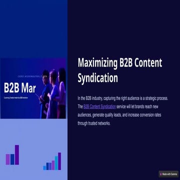 B2B Content Syndication Strategy : Guide | PPTX