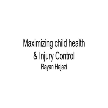 Maximizing child health