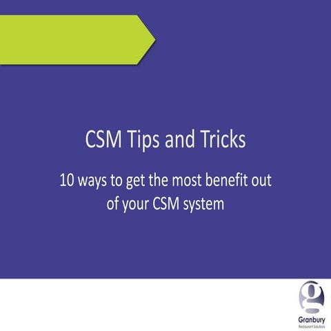Csm version 3 overview | PPTX