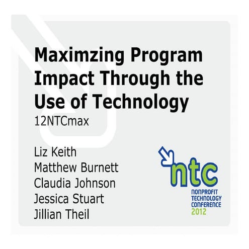Maximizing program impact with tech (part I) - Keith