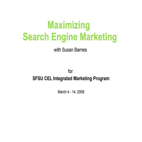 Maximizing Search Engines