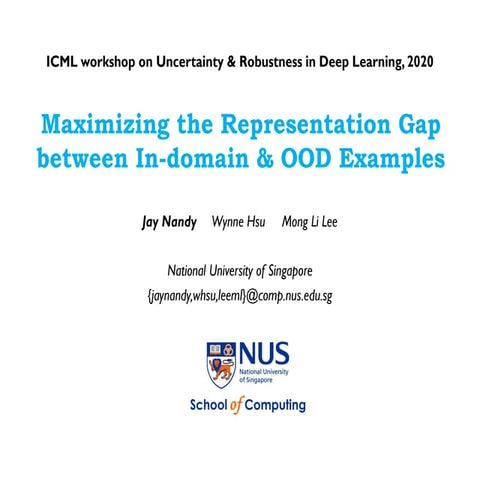 Maximizing the Representation Gap between In-domain & OOD examples