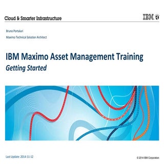 Maximo training - Getting Started