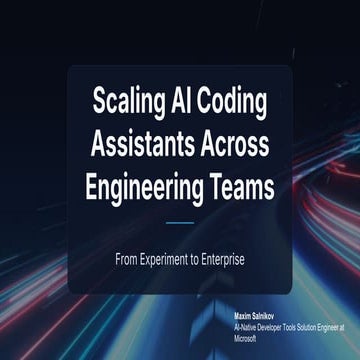 From Experiment to Enterprise: Scaling AI Coding Assistants Across Engineerin...