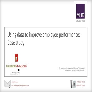 MHR Analytics Summit 2018 | Using Data to Improve Employee Performance - Max ...